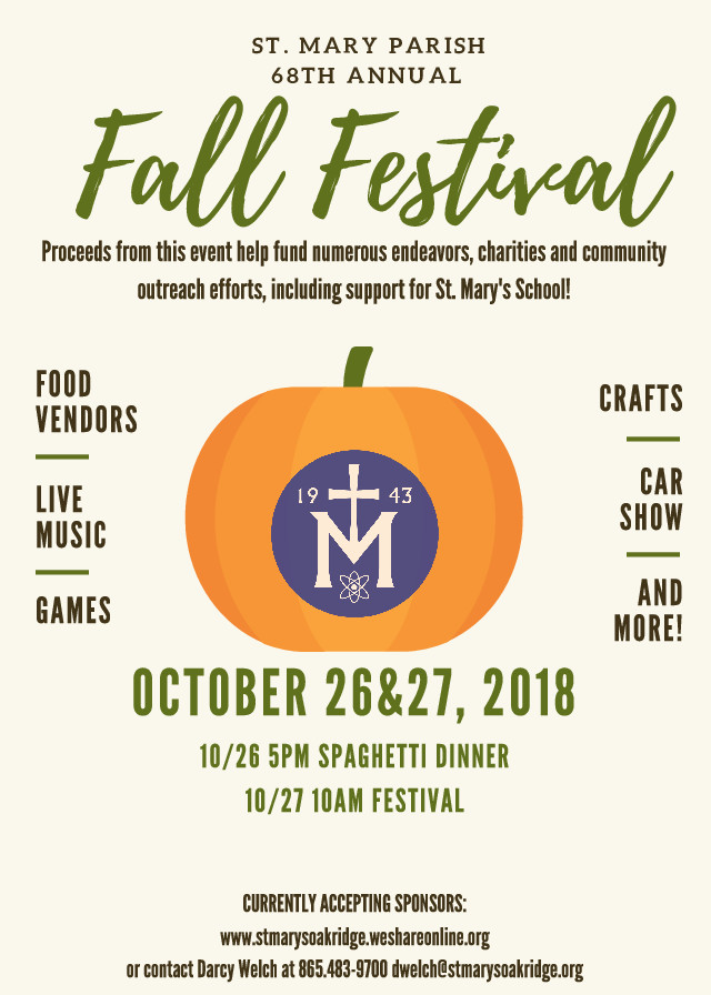 St. Mary’s Fall Festival Explore Oak Ridge